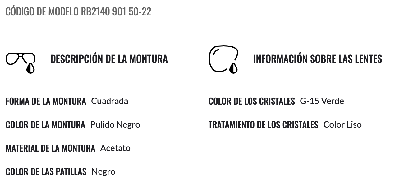 RAY-BAN 2140 Wayfarer  G-15 Negras